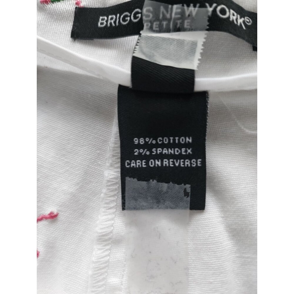 BRIGGS New York Women's Petite Embroidered Dragonfly Bermuda Shorts White 10P‎ - Picture 7 of 12